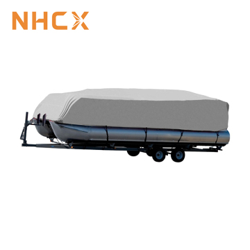 Waterproof Gray UV-Protector Universal Trailerable Boat Cover for NHCX Fits Length 17' 18' 19'