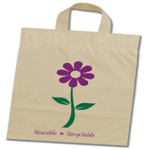 Custom Loop Handle Plastic Shopping Bag