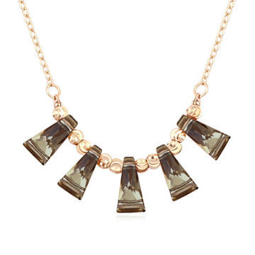 Bead Necklace, Big Crystal