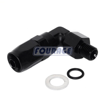90 Degree Aluminum M12x1.5 to AN6 Swivel Seal Fuel Line Hose End