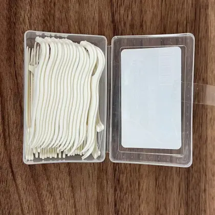 Custom Eco-Friendly Dental Floss Picks Biodegradable Nylon Tooth-Shaped Bulk Pack for Kids