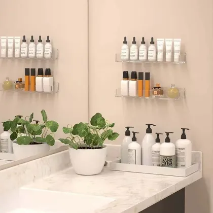 Transparent Wall Storage Rack Acrylic Spice Rack