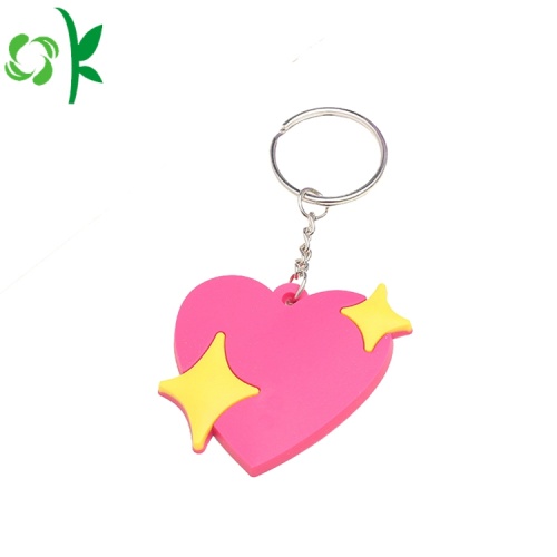 Skapa Custom Heart-Shaped Silicone Key Chains med Star