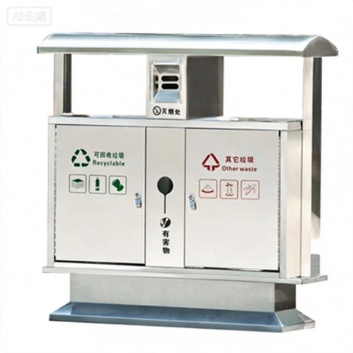 Durable Stainless Steel Outdoor Garbage Containers