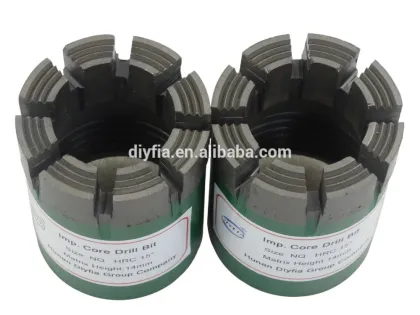 Diamond core drill bits for hard rock / Rock drill bits