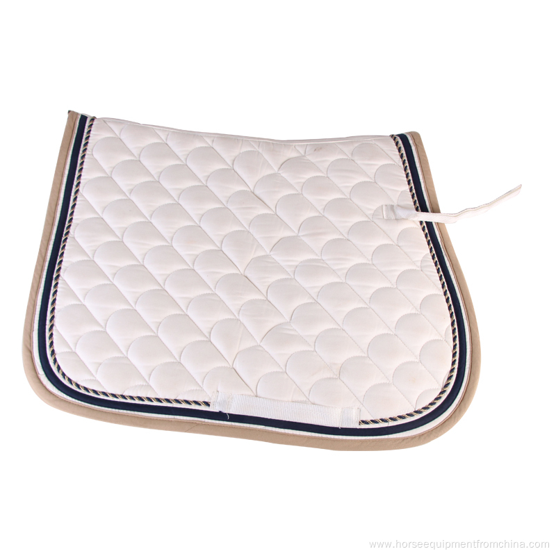 White Polycotton Saddle Pad Wholesaler