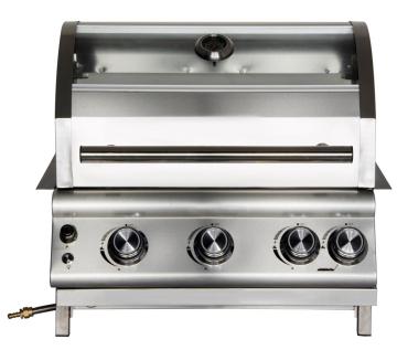 Tiga Panggang Barbeku Gas Buatan Dalam Stainless Steel