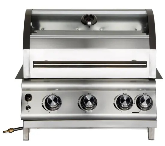 Three Stainless Steel Burner Build-in Gas Barbecue Grill