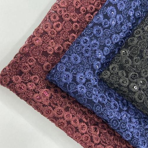 3D Dots Circle Design For Classic Embroidery Fabric