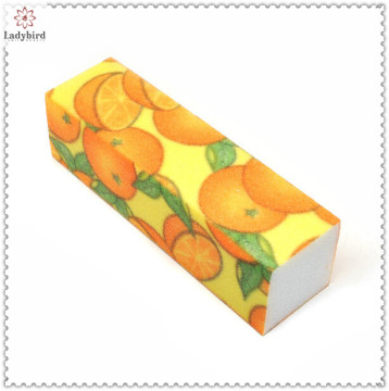 promotion fruit design 4 ways nail sanding block for manicure and pedicure