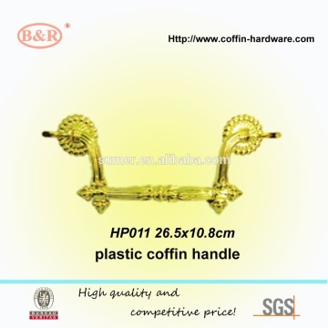 coffin articles and plastic handles with steel wire reinforce HP011