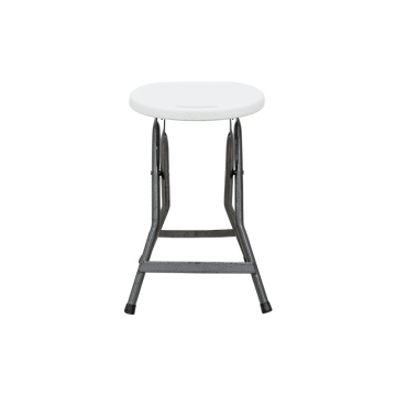 Tabouret pliant en plastique blanc léger et portable