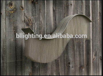 Fancy unique indoor decorative aluminium chain chandelier