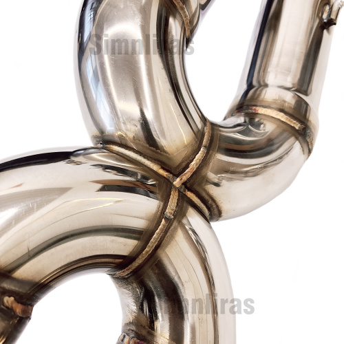 Czterokrotny końcówka 3-calowa 3-calowa końcówka Audi R8 MK2 5.2L V10 2016-2018 F1 System wydechowy X-Pipe