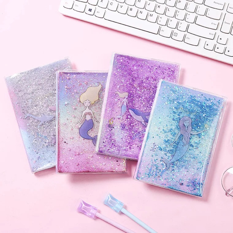 Mermaid Liquid Glitter Notebook 5 Mermaid Liquid Glitter Notebook 5