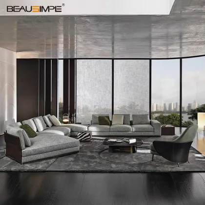 Italian Minimalist Luxury Modular Sectional West Sofa