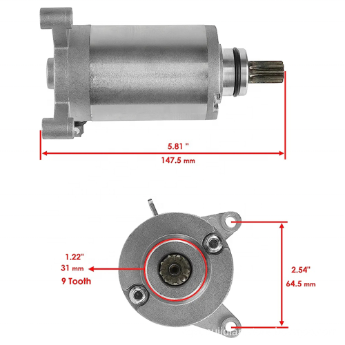 Motorcycle Starter Motor for INTRUDER 125, Thunder125, YES125, STX200, EN125, 05-07 GN125