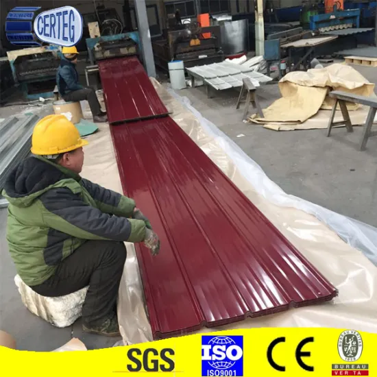 Wine Red Corrugated Steel Roofing Sheet to Ghana Market
