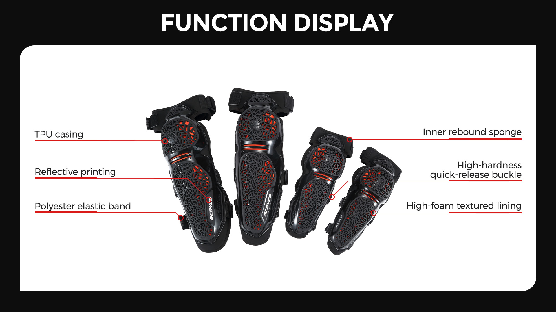 knee and elbow guard for bikers