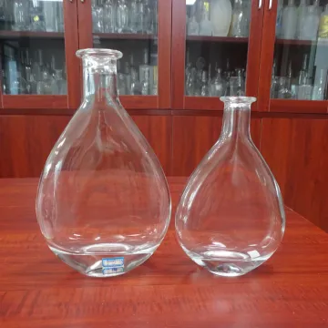 Empty soda lime glass 375ml 750ml blown glass tequila bottles