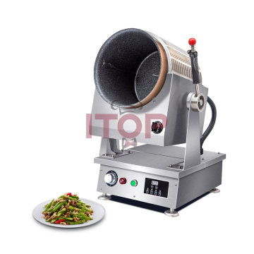 Commercial Non Stick Countertop Rotary Wok: Auto Stir Fry Cooking Robot