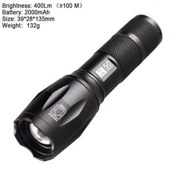 WARSUN ZOOM UV LED -aluminiumlegering Zaklamp: lange afstand, waterdicht, oplaadbaar met 400lm uitgang en IPX5 -beoordeling - X50L