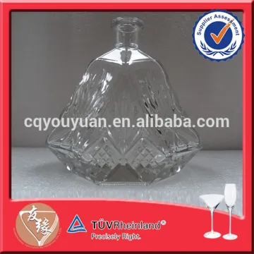 750ML Cork Clear Glass Wine Bottle Refillable Whisky Wine Bottle