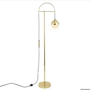 Elegant Style Gold Glass Floor Lamps Light for Hotel