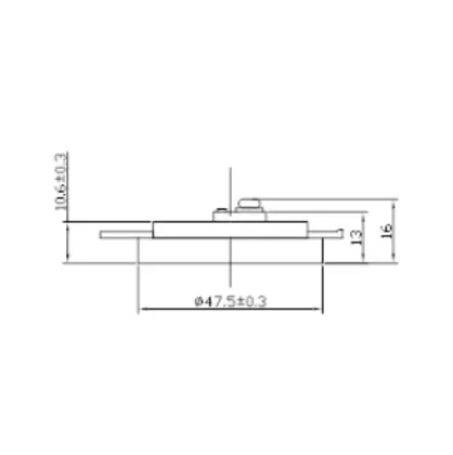 62mm x16mm 12-24v white monolithic buzzer