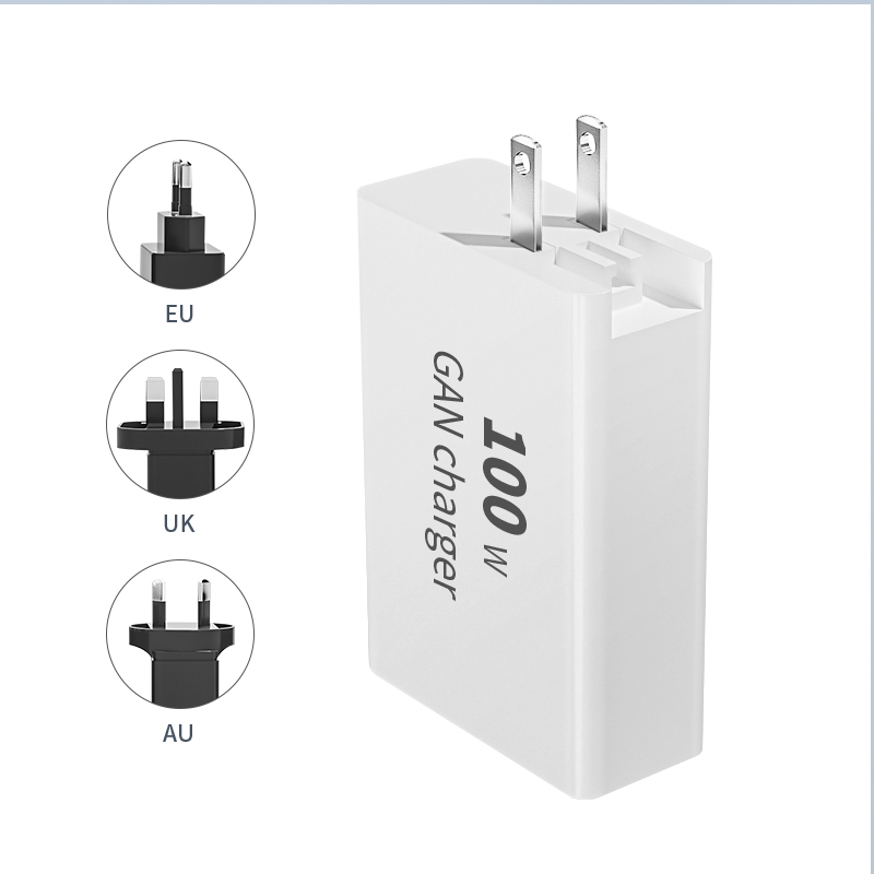 شاحن GAN 100W لجهاز الكمبيوتر اللوحي أو الهاتف المحمول