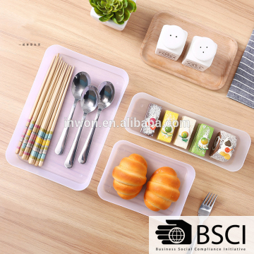 Plastic square kitchen tray organizer storage