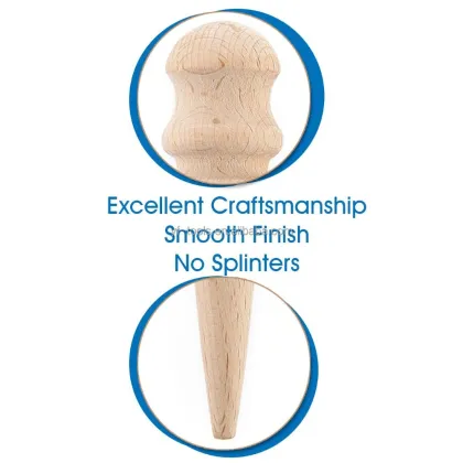YIFENG Multi-Size Round Wood Leather Burnisher - Leather Edge Polishing Tool