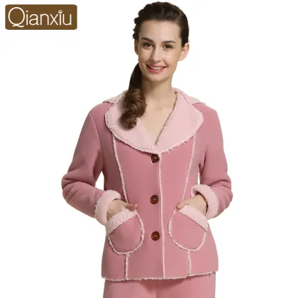 Qianxiu wholesale adult winter thick women pajamas