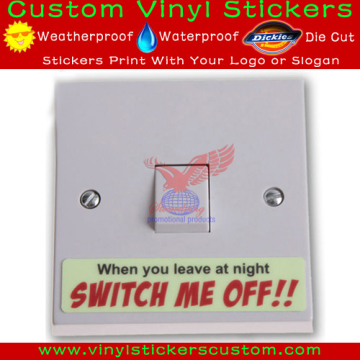 Removable PVC Alarm Button Warning Sticker
