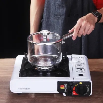 High Borosilicate Glass Cooking Pot & Cookware - Glass Milk Pot