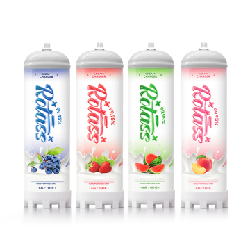 Rotass 1364g Pure Whipped Cream Cylinder with Fruit Flavors - 99.95% Purity, 2.2L - US Local Delivery