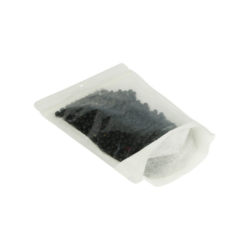 Paquete vacío de alimentos transparentes de plástico de celulosa compostable