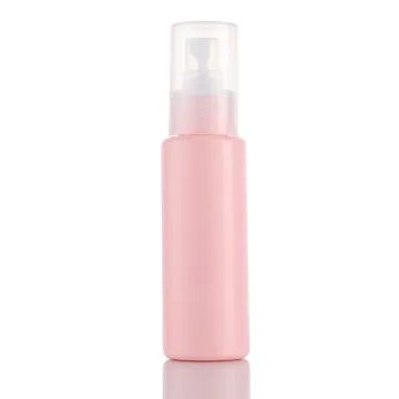 cosmetic packaging 5oz 4oz round flat bottle pet lotion pump sprayer