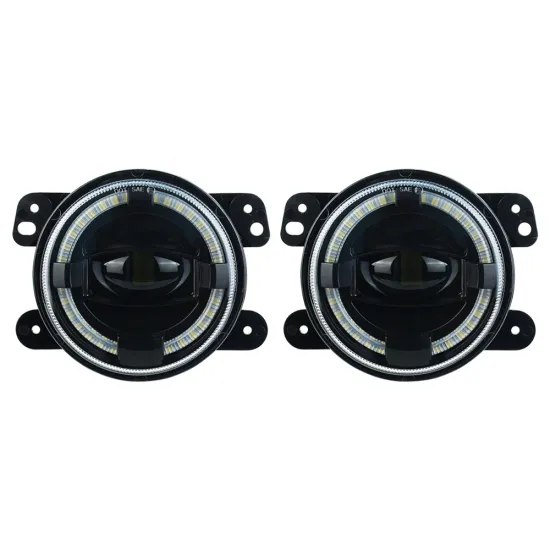 4 Inch LED Fog Light DRL White Halo Ring for Jeep Wrangler JK 2/4 Door 2007-2018