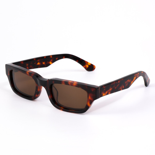 Wholesale Y2K Vintage Chunky Rectangular Acetate Sunglasses TAC Lens