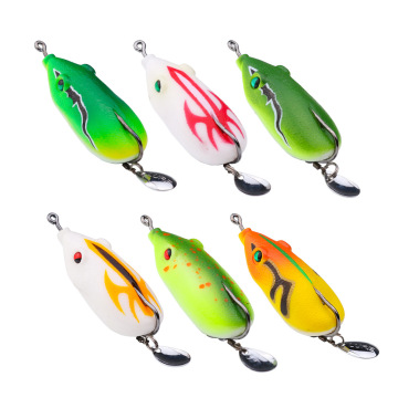 13g 6cm 3d yeux d'appâts doux - 56 cm 13g de pêche de pêche grenouille silicone artificiel top water soft laits for Dowater