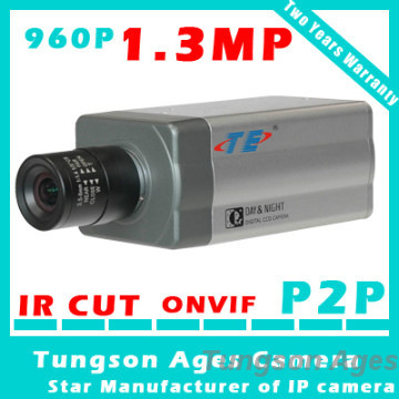 ONVIF H.264 P2P 1.3 Megapixel Ultra Low Lux IP Camera with POE