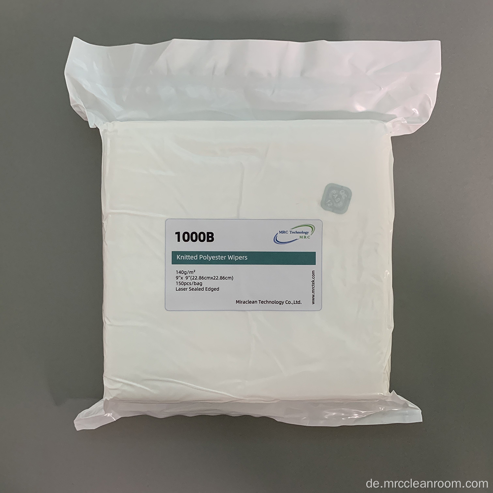 1000b Lint frei gestrickte Polyester Industrial Cleanroom Tücher