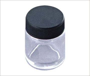 3/4oz 22cc AIRBRUSH BOTTLES JARS with LIDS CAPS Paint Siphon Suction Feed