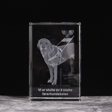 3D Laser Engraved K9 Crystal Glass Photo Frame Souvenirs