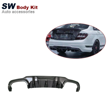 Carbon Fiber V Style Rear Diffuser for Mercedes-Benz W204 C63 Upgrade Kit