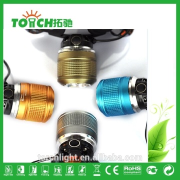 LED Headlight 4 Colors LED Headlamp Rechargeable 2*18650 battery super bright and Waterproof LED Head For Bicycle night riding