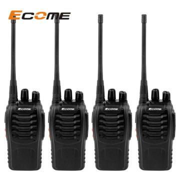 Ecome ET-77 cheap analog waiter 1 km handheld long range walkie talkie set of 4