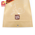 Kraft paper stand up bag for food fried fish packaging
