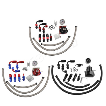 High Performance 8AN EFI Fuel Pressure Regulator with Gauge
